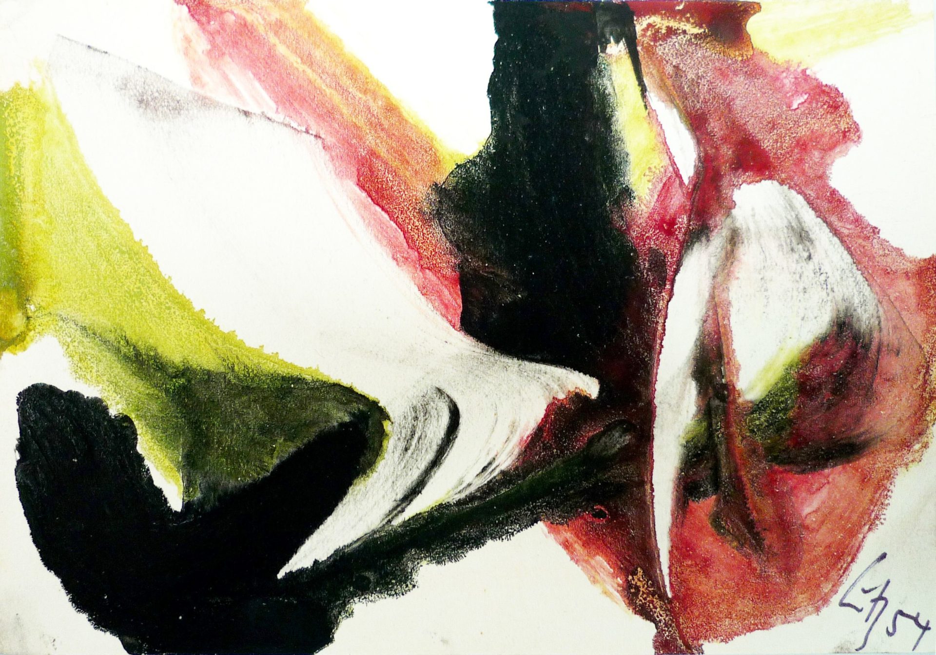 K.O. Götz o.T. 1954 10,4 x 14,5 cm Gouache Van Ham P1030770 a
