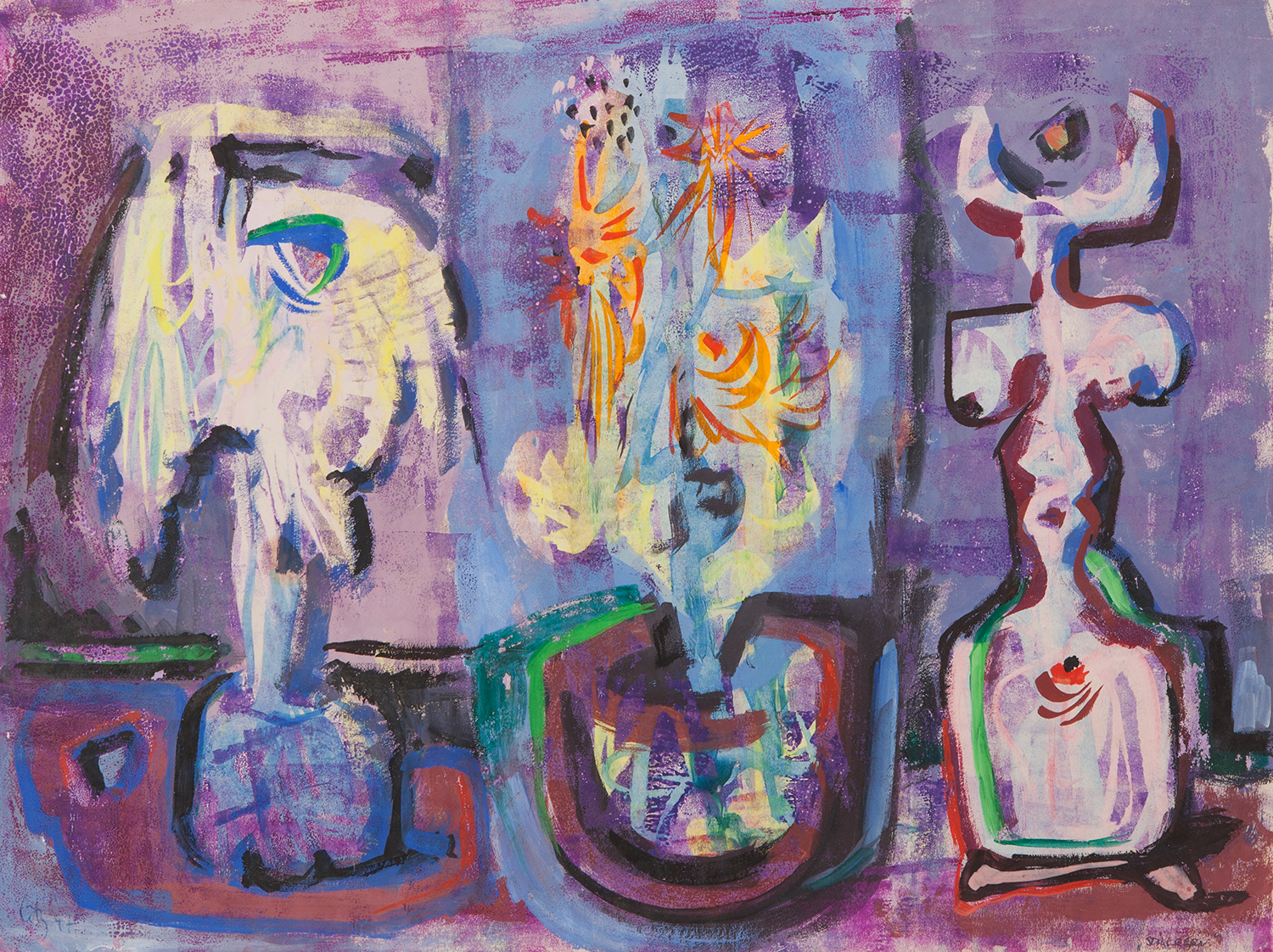 K.O. Götz 1947 STILLEBEN G.ü. Druckf. 44×57,7