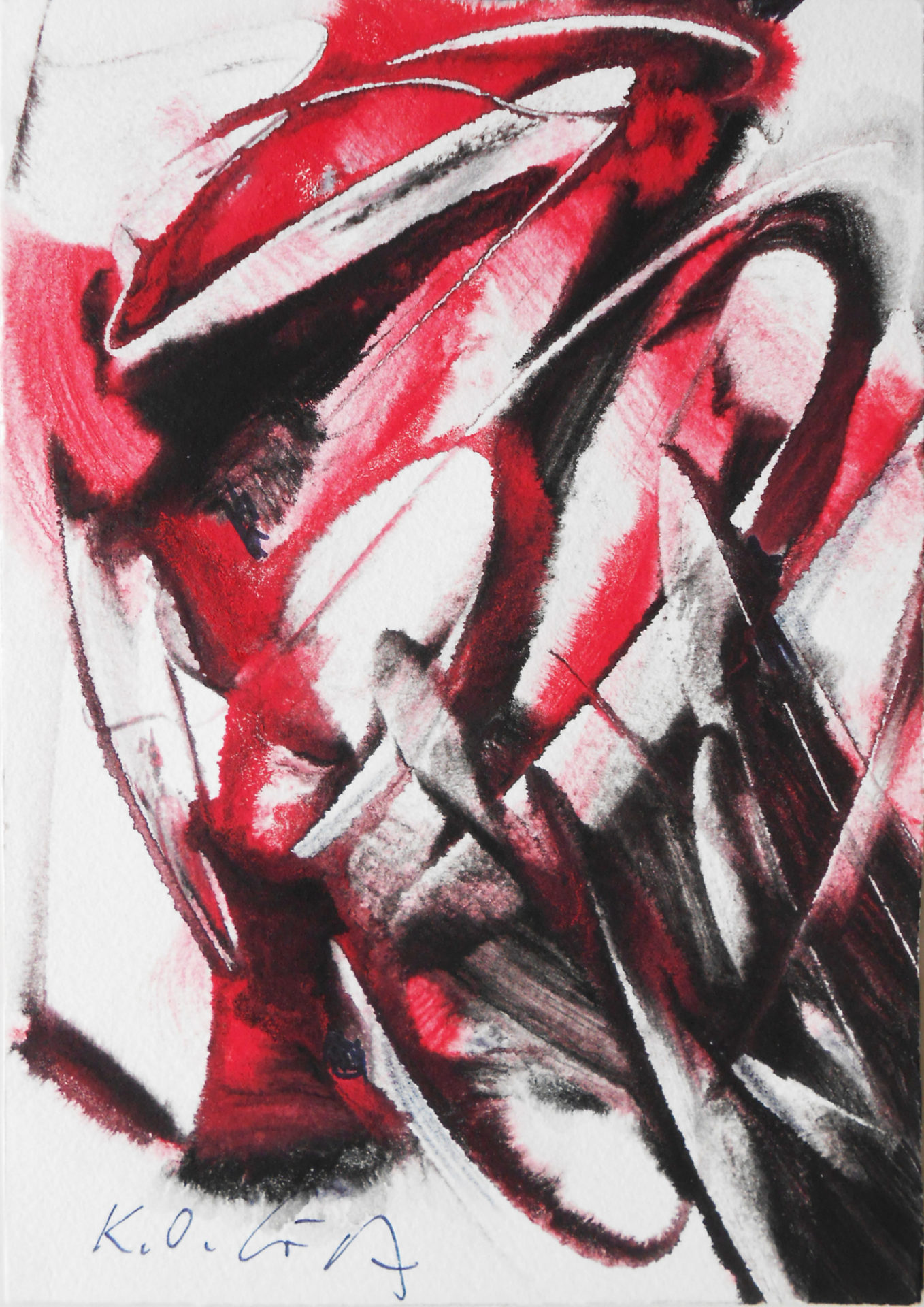 00231a Zungensprünge 12 1992 Gouache Slg Ströher