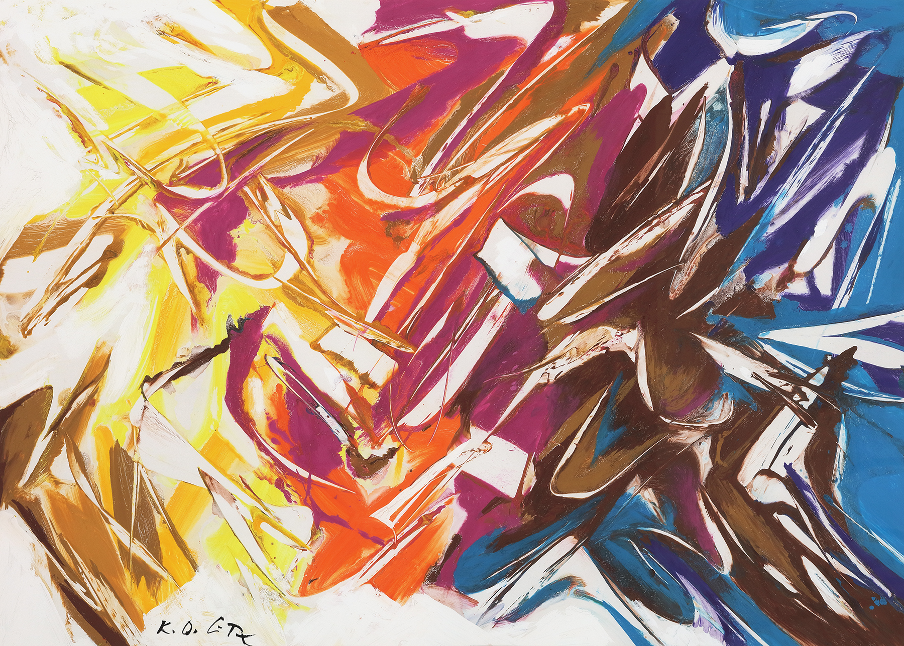 Entwurf zu Giverny V 11 1988 70x100cm Gouache auf Karton_R.Maass K9A8755