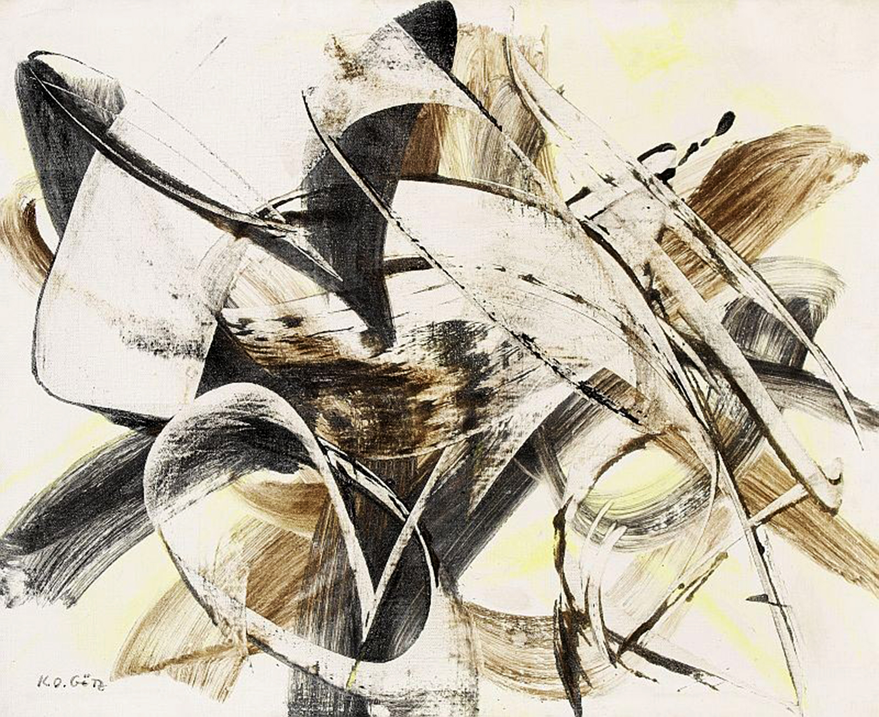 Bild vom 8 5 1954 81,8 x 99,6 cm Mischtechnik auf Leinwand