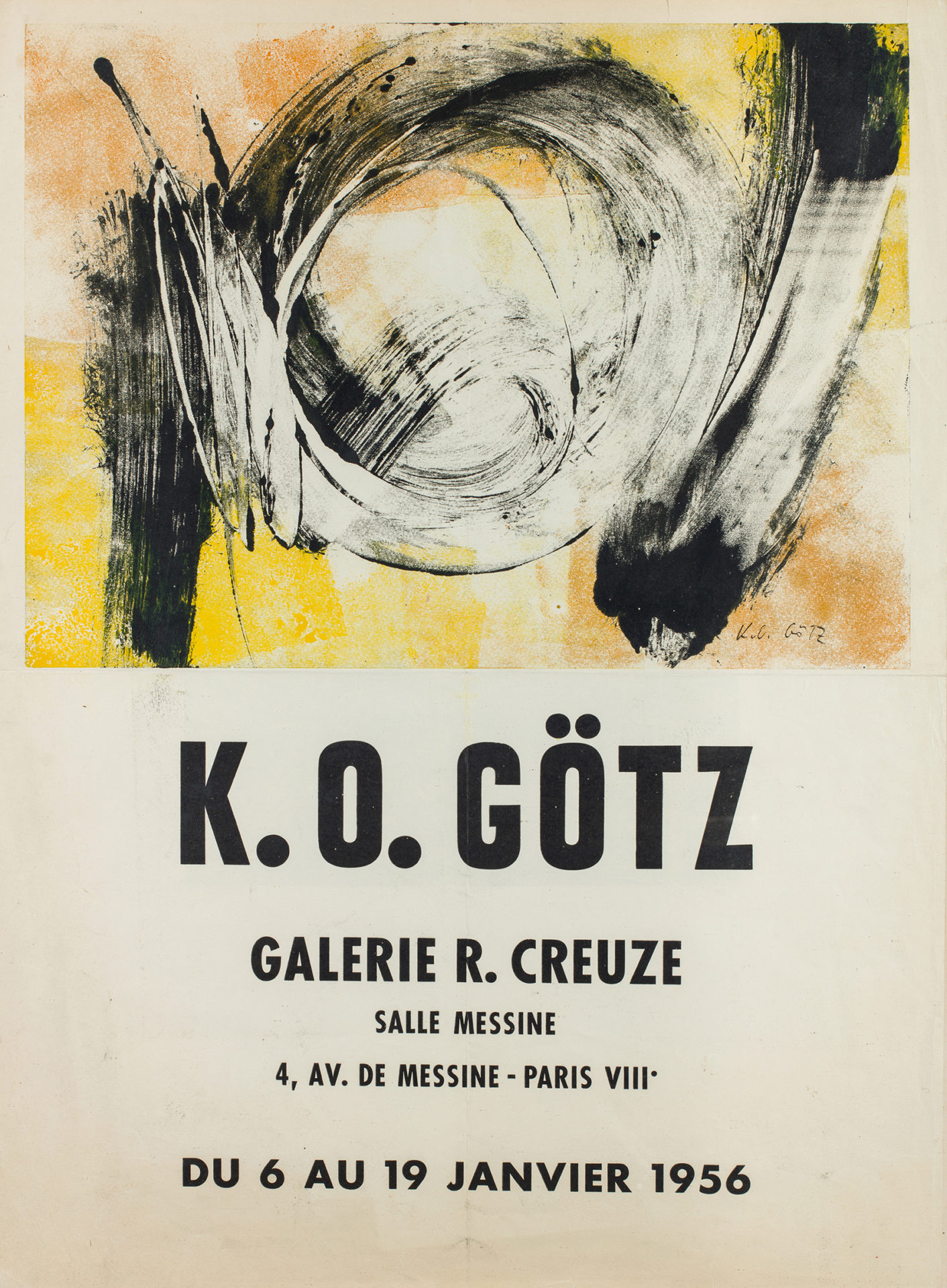 KARL OTTO GÖTZ, Plakat zur Ausstellung in der Galerie R. Creuze