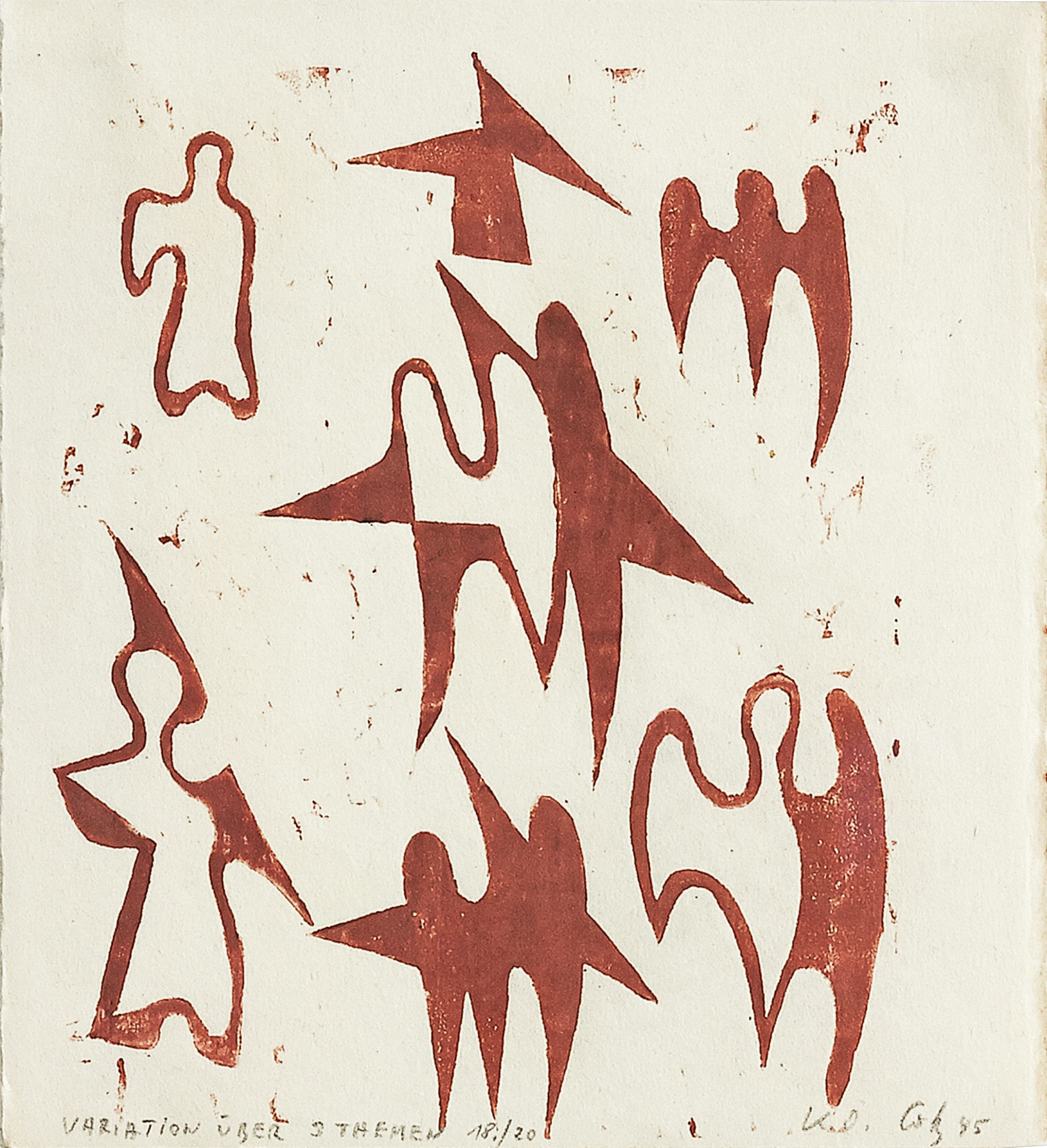 VARIATIONEN ÜBER 3 THEMEN 1945 22,5 x 20,5 cm Kuehl Dresden 7