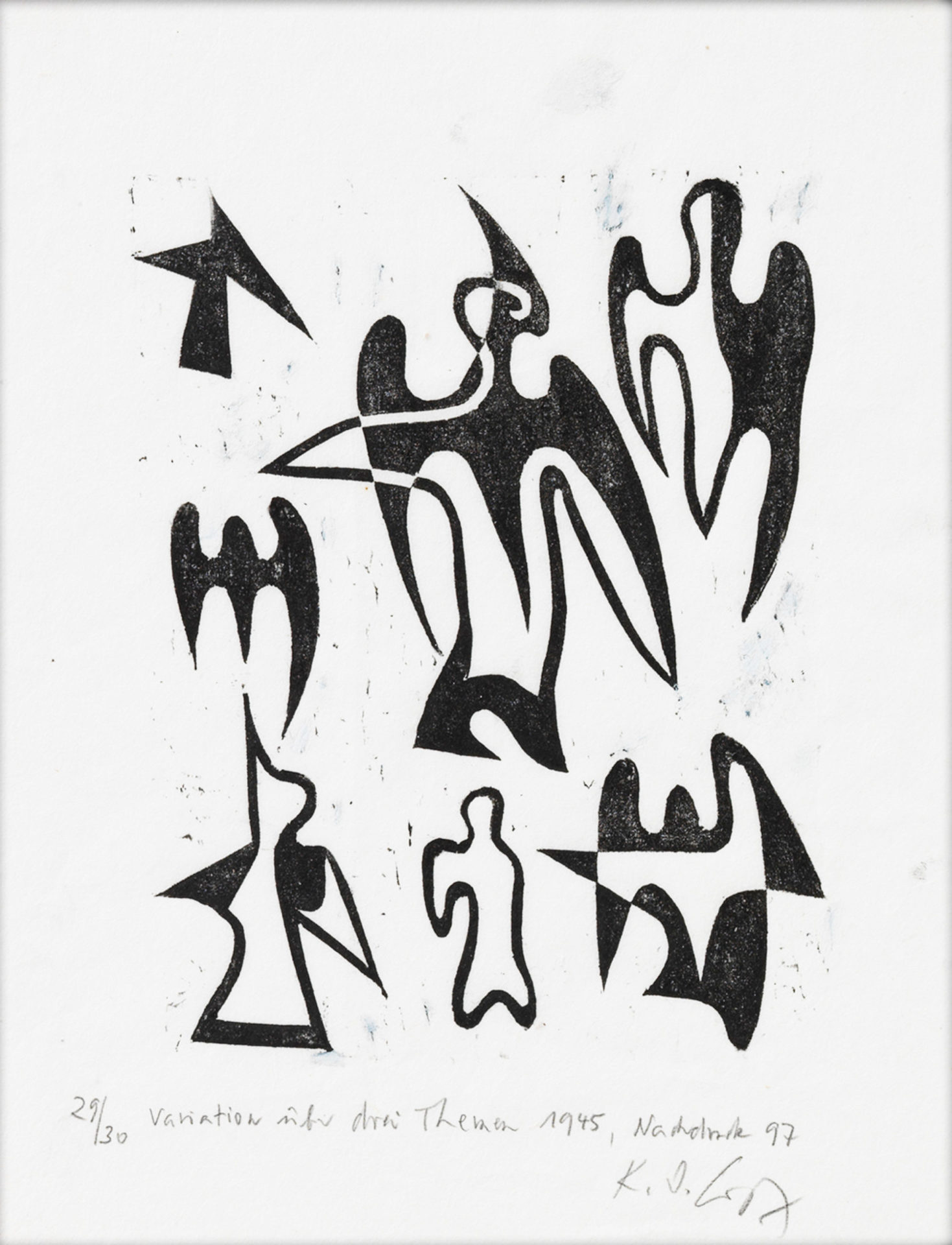 Variation über drei Themen 1997 1945 30,5 x 23,5 cm Kunsthaus ARTES Hannover 898482.R1_1